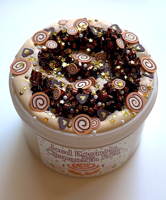 Iced Eggnog Cinnamon Roll